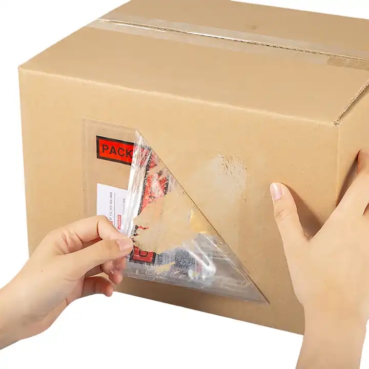 Koperta z etykietą wysyłkową listy pakowania