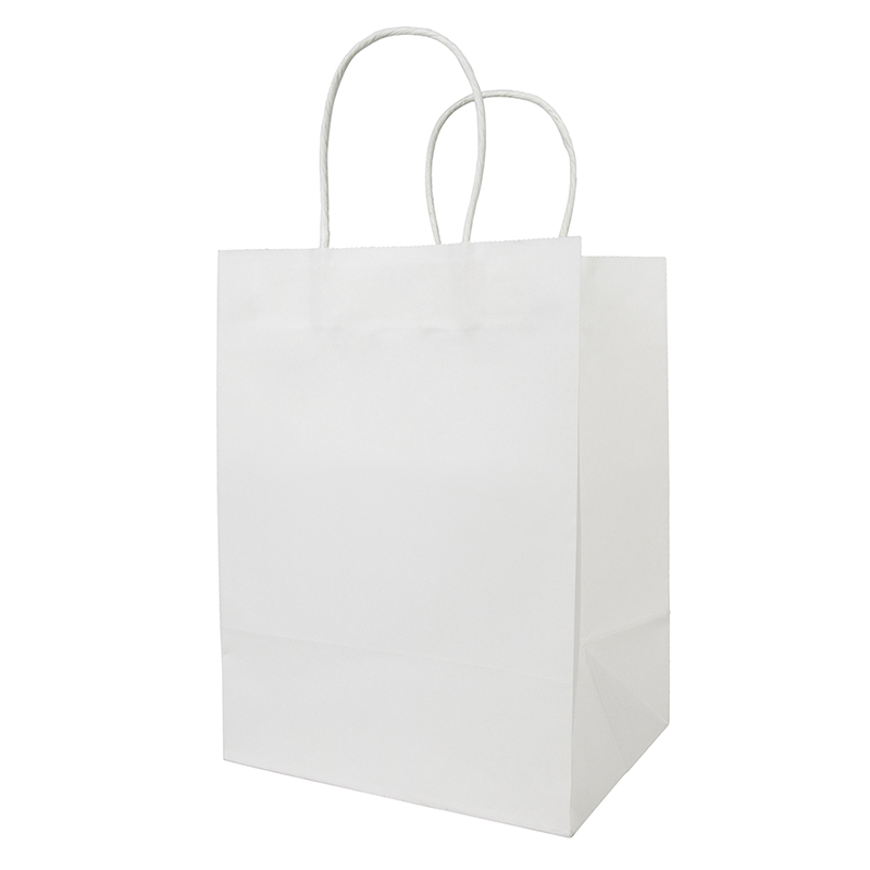 თეთრი კრაფტის ქაღალდის ჩანთა