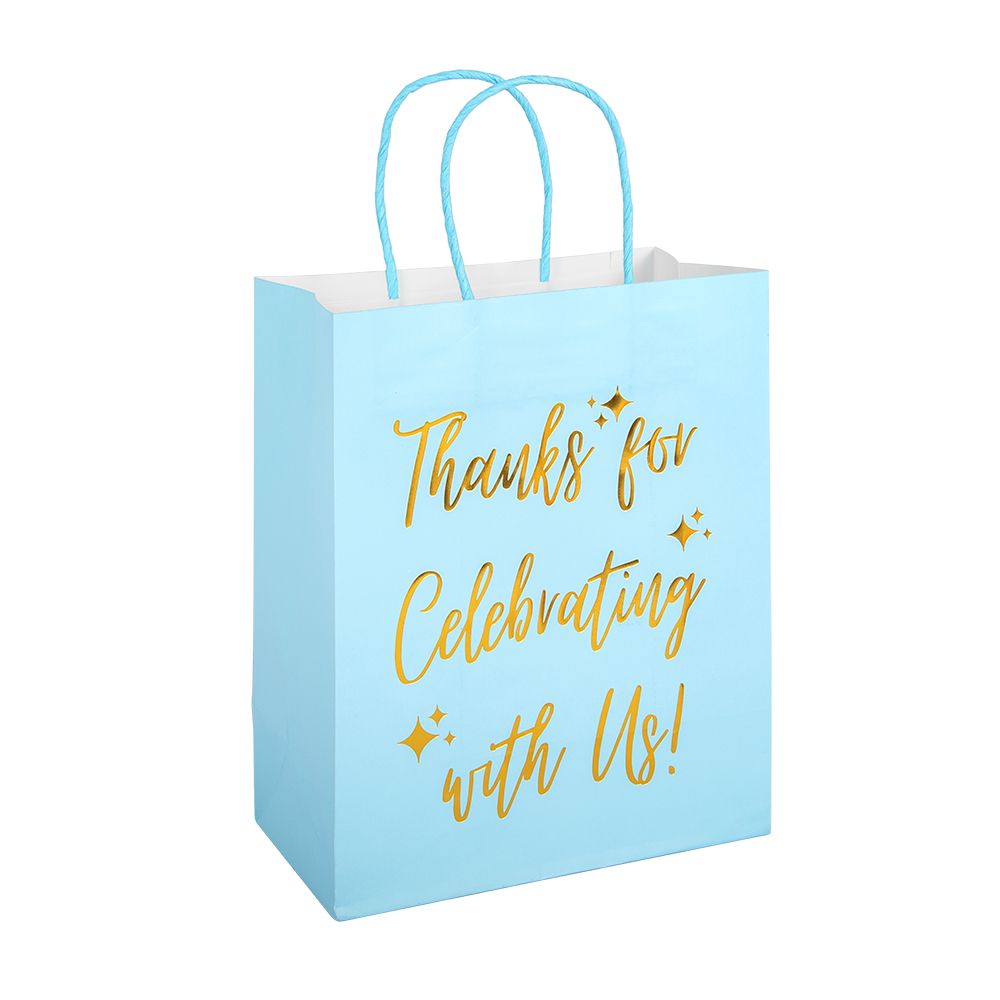 blue kraft paper bag