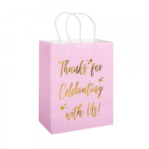 pink gift paper bag