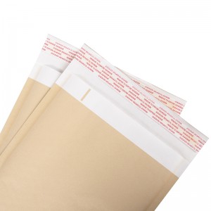 white kraft bubble mailer